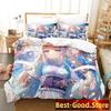 Game Genshin Impact Sangonomiya Kokomi Bedding Set Single Twin Full Queen King Size Bed Set Adult Kid Bedroom Duvetcover Sets