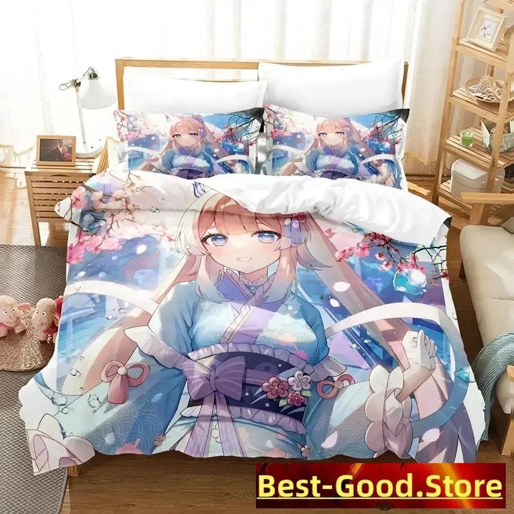 Game Genshin Impact Sangonomiya Kokomi Bedding Set Single Twin Full Queen King Size Bed Set Adult Kid Bedroom Duvetcover Sets