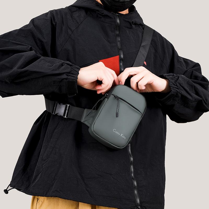 Men's Chest Bag Crossbody Bag Sports Waist Bag Water-repellent Shoulder Bag