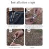 Outdoor Cooking Tripod Portable Aluminum Alloy Combination Burning Rack Camping Picnic Firewood Hanging Pot Rack Grill Tool