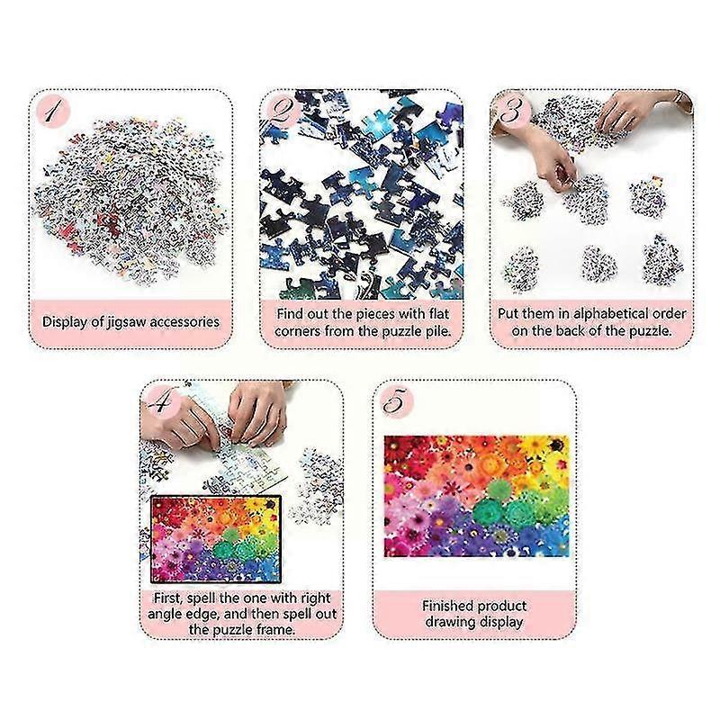 Adult Children Puzzle 1000 Piece Household Plants Flower Large Landscape Puzzles For Adults Educational Toy