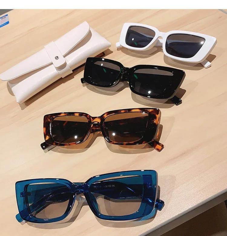 New Women Rectangle Vintage Sunglasses Brand Designer Retro Square Sun Glasses Female Lady Eyeglass Cat Eye Driver Goggles