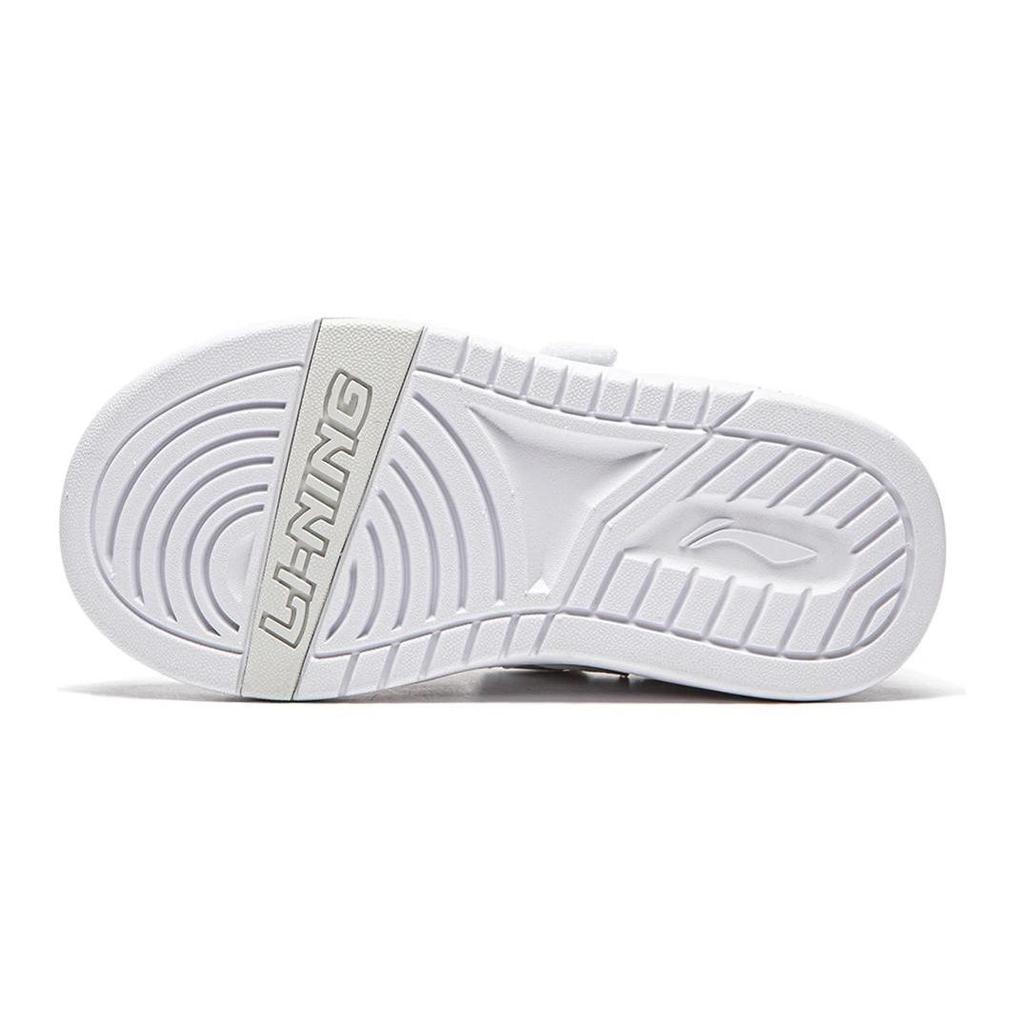Li-Ning Kids Sports Lifestyle Series White Sneakers Synthetic Leather Low Top Casual Shoes Kids sneakers YKNU042-7