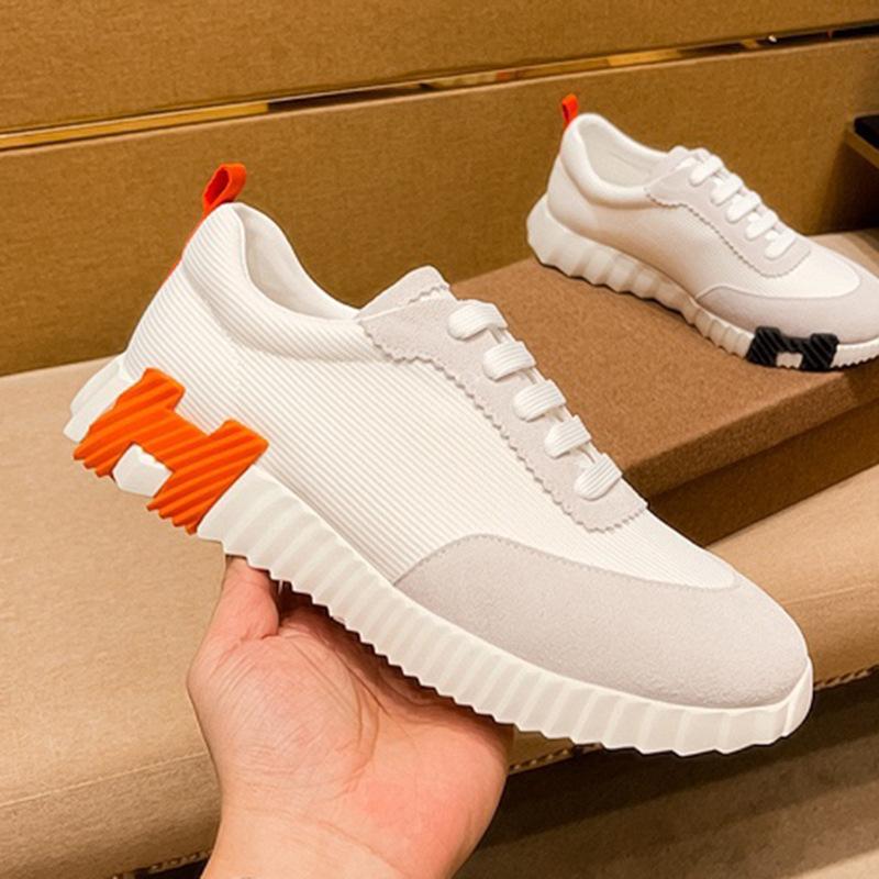 Outdoor Casual Shoes Men's Matte Leather Breathable Running Shoes Trendy Brand Light Luxury Fashion Contrasting Sports Shoes