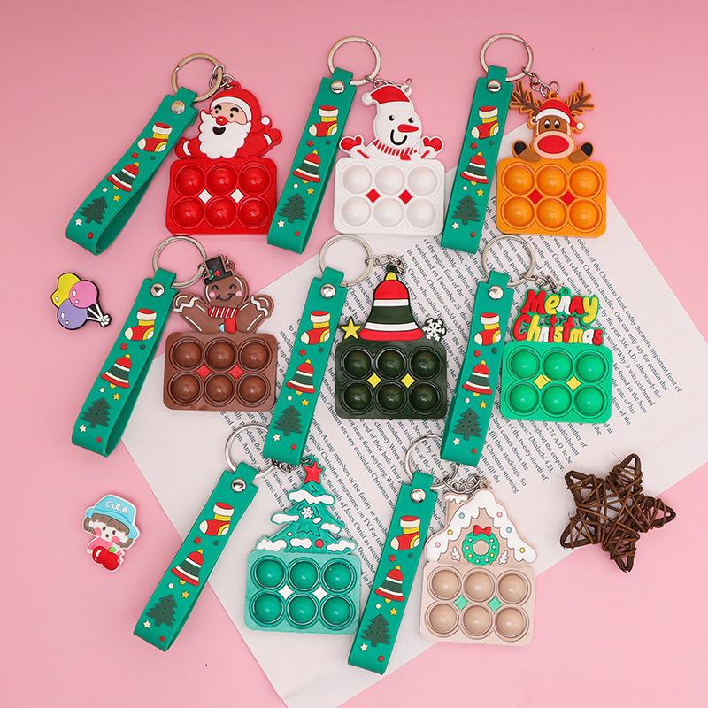 Christmas Pioneer Mouse Eradication Keychain Festival Decoration Decompression Toy Pendant
