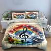 """Musik-inspiriertes Dekorations-Set"" Hautfreundliches Bettwäsche-Set Beinhaltet 1 Bettbezug Und 2 Kissenbezüge Geschenk"""