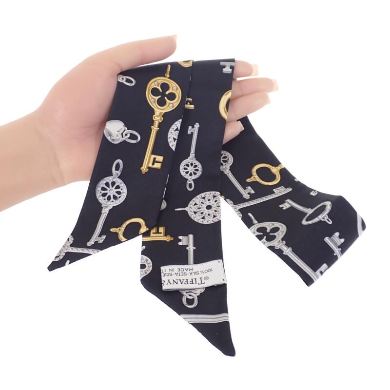 TIFFANY&Co.  scarf black silk Women