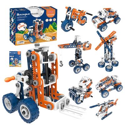 AMYCOOL Assembly Car Screwdriver and Tool Educational 12 Types of DIY Transformable Christmas Day Storage Safety Certified 152-Piece Toy, 12-in-1 Set,