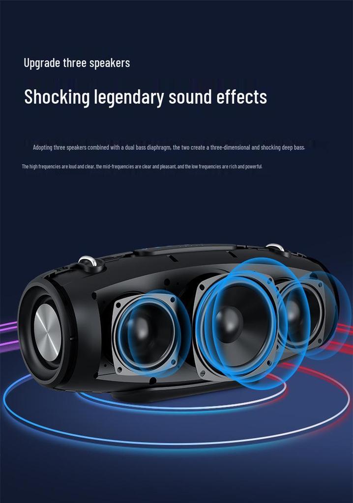 Fanatic S67 60W Bluetooth Outdoor Portable Speaker with Subwoofer