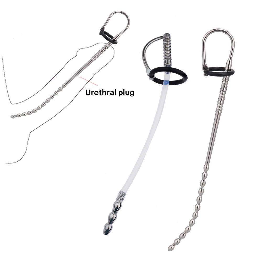 Male Urethral Sound Penis Plug Probe Catheter Prince Wand Male Hands Free Masturbator Ball Stretcher Sex Toy For Man New