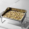 304 Stainless Steel Dog Basin 25cm Extra-Large Feeding Mouth 15-Degree Tilt Design Dog Dish with Dustproof Cover