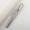 HongDian Metal Stainless Steel Fountain Pen Fine Nib 0.38mm Bright Silver Excellent Writing Gift Ink Pen for Business Office