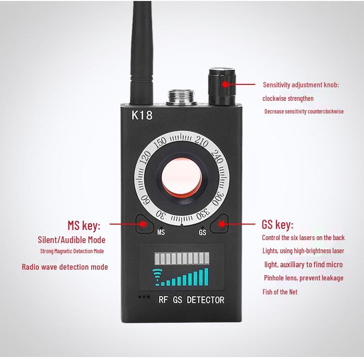 K18 Signal Detector: Anti-Spy Camera, GPS Tracker, and Magnetic Positioning Scanner