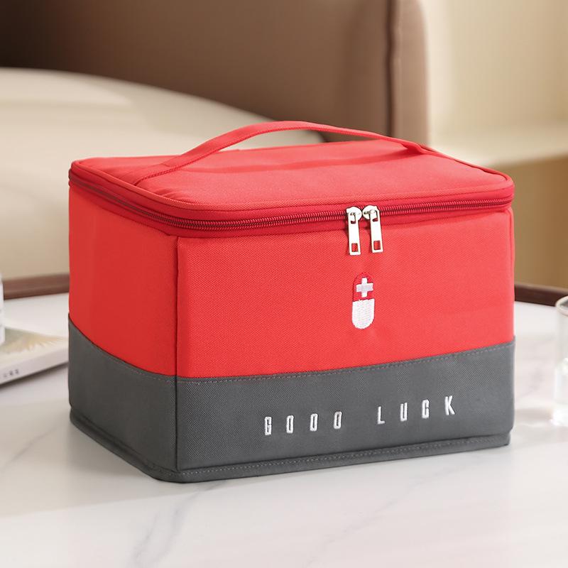 High-Capacity Portable First Aid & Medicine Bag for Home and Travel