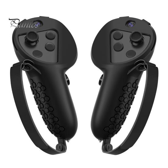 Handle Covers 2Pcs VR Controller Cases Uninterrupted Signal Anti-shock Tasteless Anti-fall Textured Surface Sleeves Protective Silicone for Mata Quest