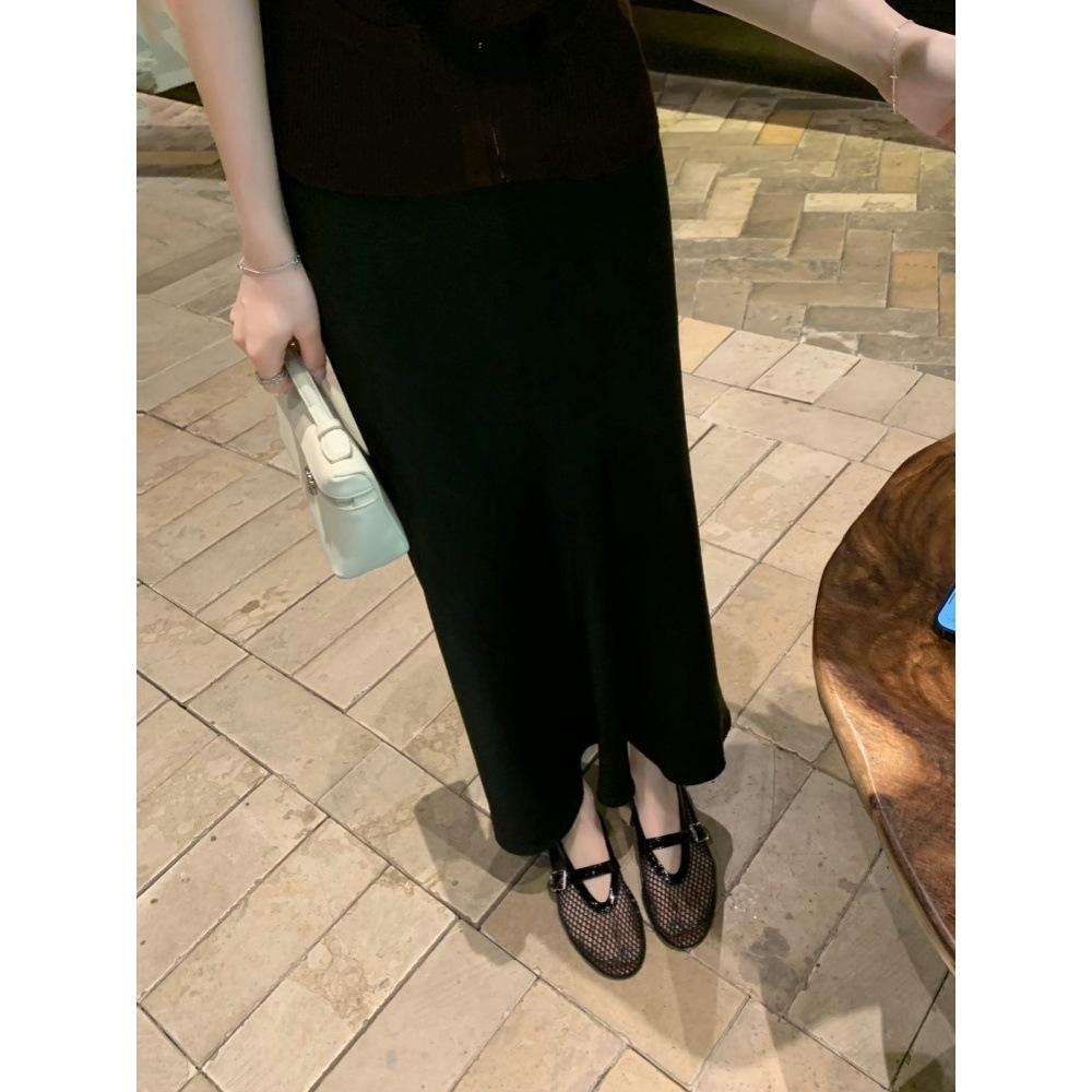 European Station Soft-soled Sparkling Rhinestone One-word Buckle Mary Jane Shoes Women's 2025 Summer New Shallow Mouth Flat-soled Single Shoes
