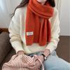 Knitted Scarf Autumn and Winter Versatile Atmosphere Simple High End Warm  Soft and Waxy Scarf Trendy and High End