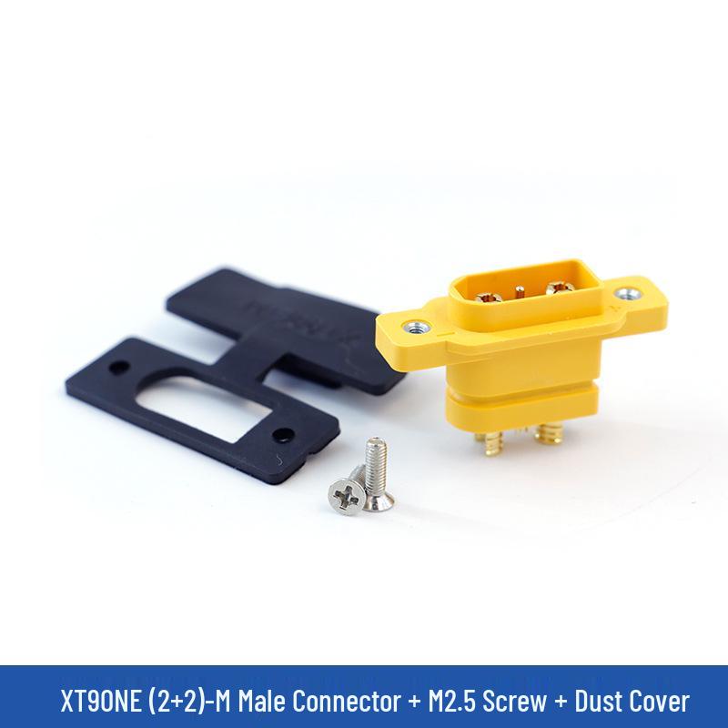 Amass XT90NE(2+2)-M Gold-Plated Male Connector with Signal Pins