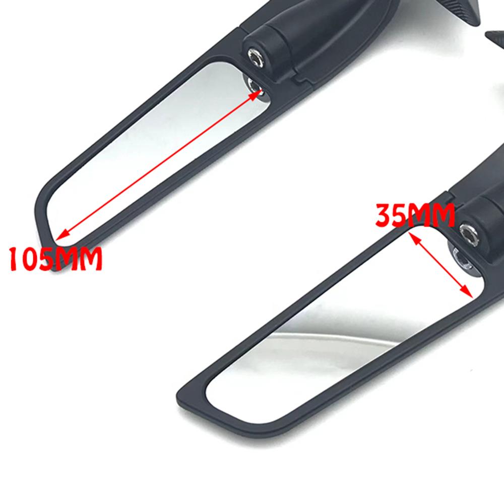 Motorcycle Adjustable Rotating Rearview Mirror Wind Winglets Reflector For Yamaha YZFR6 YZFR1 For Kawasaki Ninja 650 400