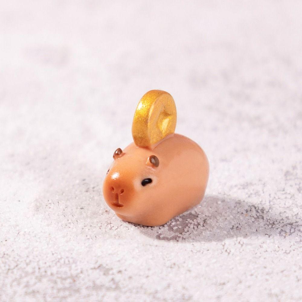Multicolor Miniature Capybara Statue Chinese New Year Car Ornament  Dollhouse Decoration
