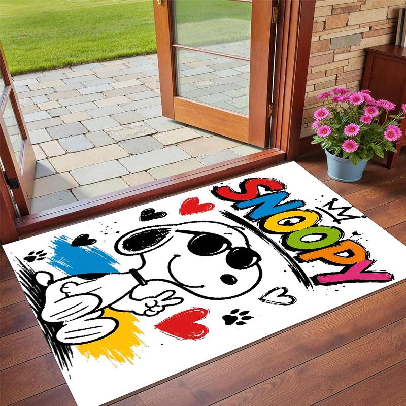 Crystal Velvet Rug Soft Non Slip Indoor Floor Mat Home DecorSnoopy Peanuts