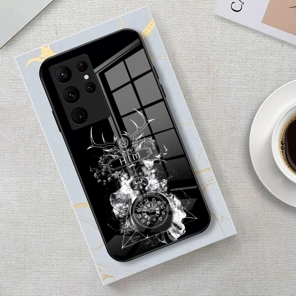 His I-Infernal M-Majesty Phone Case For Samsung S26 S25 Edge Ultra 23 22 21 20 Ultra Plus S24 Fe Glass Cover
