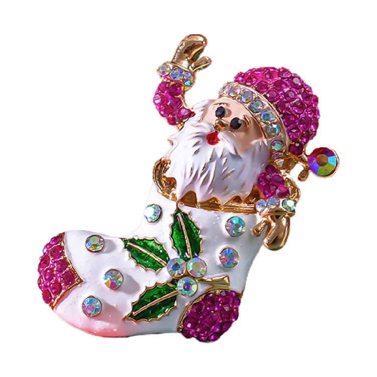 

Delicate Santa Claus for Rhinestone Brooch Christmas for Rhinestone Enamel Brooc розы красного