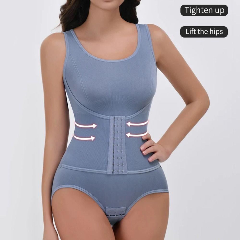 High Compression Womens' Waist Trainer Multi-rows Hook Postpartum Slimming Sheath  Shapewear