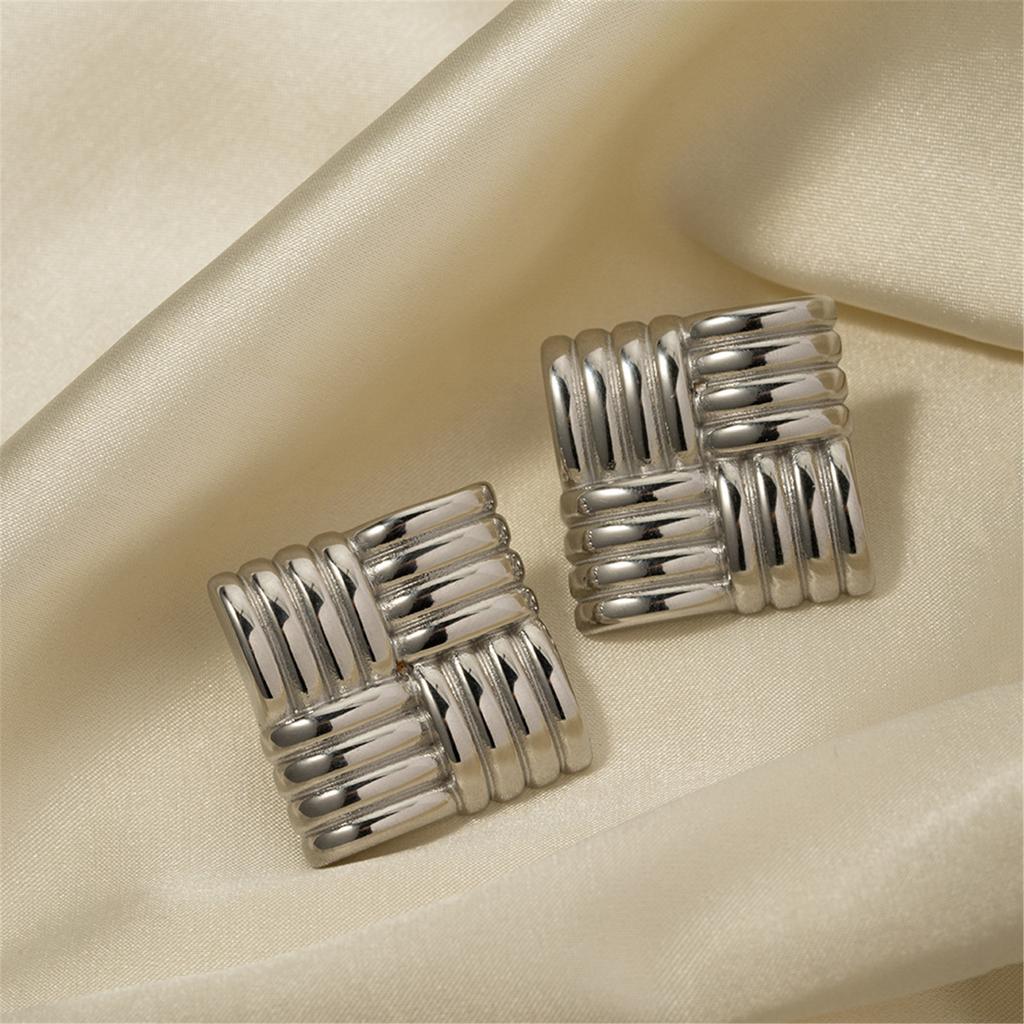 Retro Studs Earrings Geometric Ear Jewelry Stainless Steel Material Ear Pins Ear Pendant Perfect Gift for Women Girl