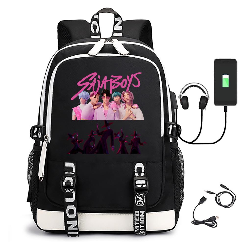 Heksenjager Sajaboys Bedrukte Middelbare School Student Campus Schooltas Grote Capaciteit Multifunctioneel Usb Casual Schooltas One size fits all