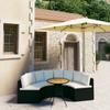 Day and Night - Day and Night 5-piece Garden Sofa Set and Black Synthetic Rattan Cushions