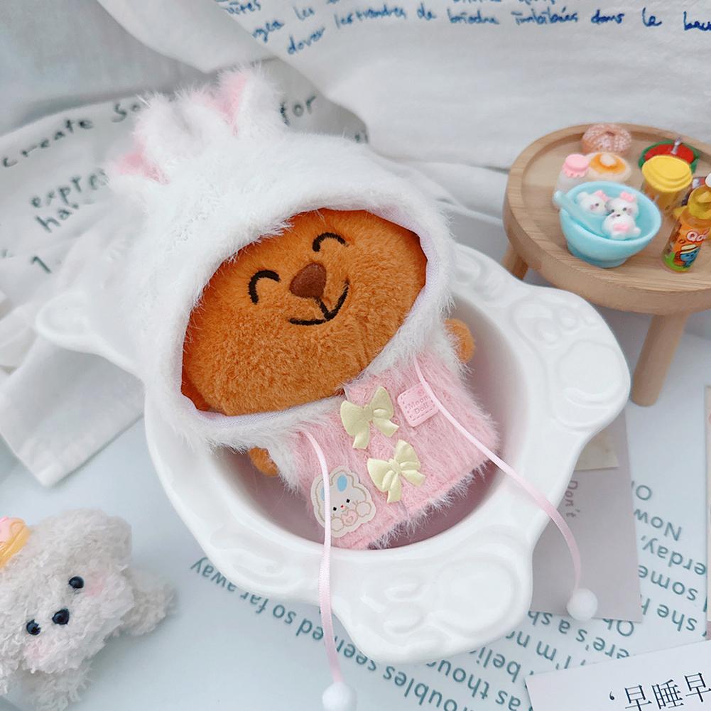 For 17cm Labubu Doll Clothes Fashion Soft Coat Doll Clothes Color Match Pants Dolls Accessories Cute Decoration Little Clothes