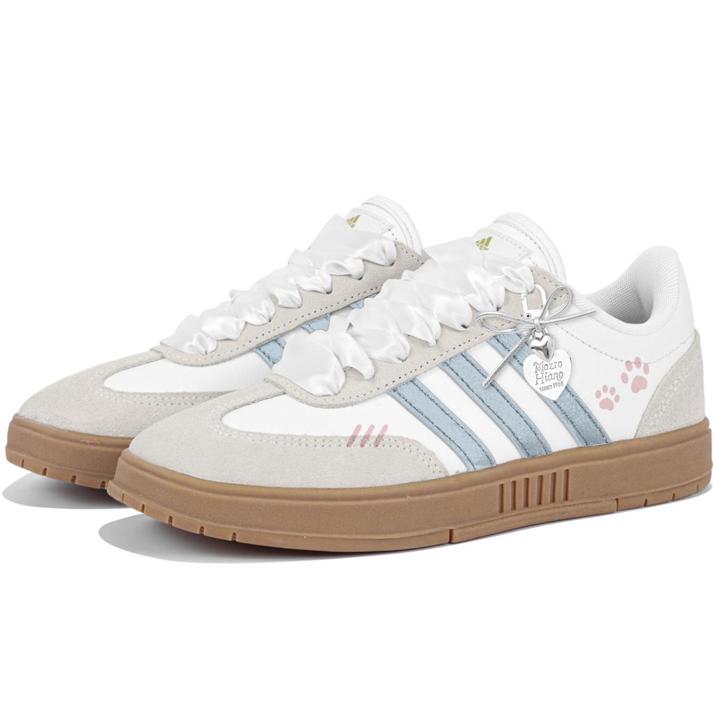 Adidas Gradas Z Era Girlish, Cat Paw, German Army Trainers, Vintage Niche, Girlfriend Leather Coverage Slip Resistant IE9044(Team204-Z)