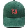 Tegneserie ræv broderet baseballkasket vasket retro dad hat til mænd og kvinder afslappet udendørskasket