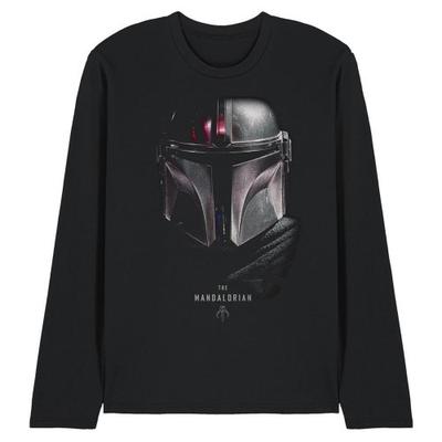Star Wars The Mandalorian Unisex Adult Shadow Long-Sleeved T-Shirt