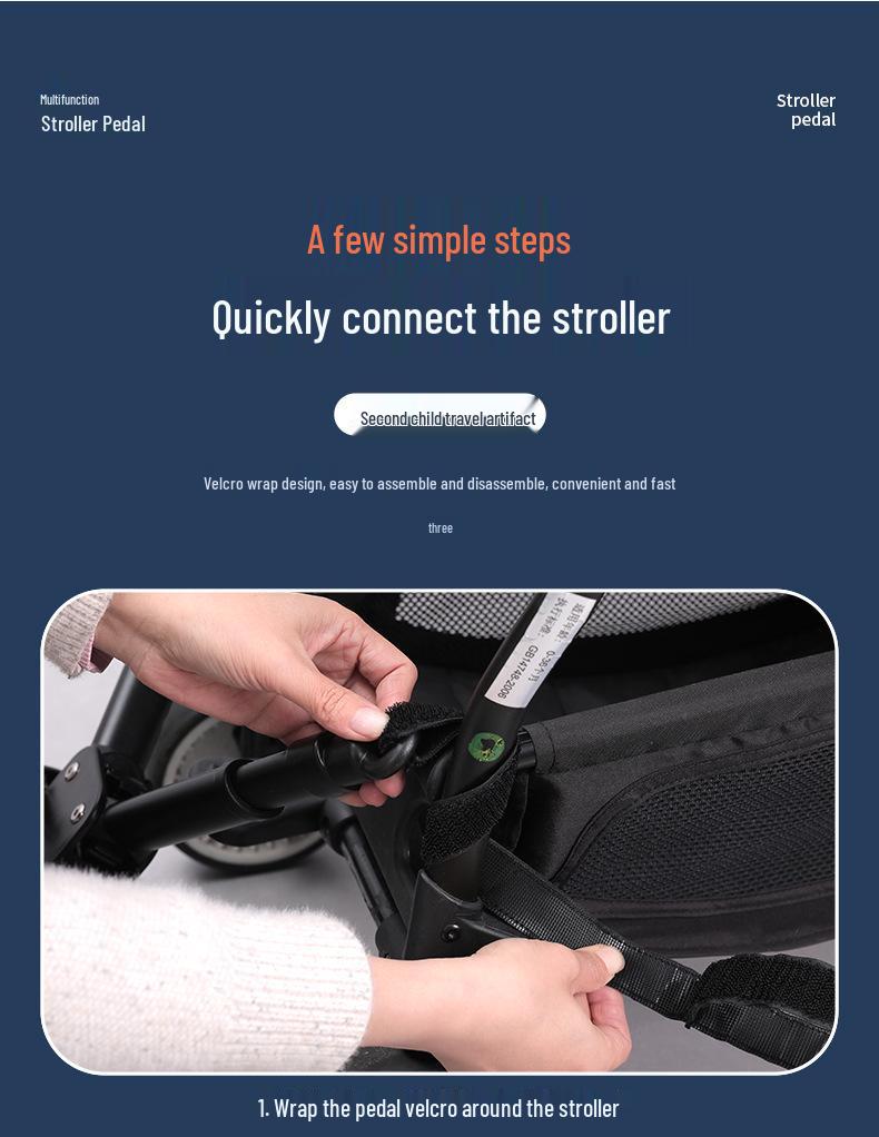 Stroller Add-On: Child Standing Board & Auxiliary Seat for Second Kid