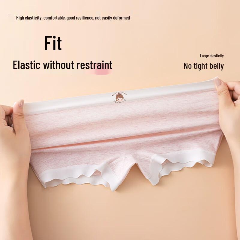 Langsheng Girls' Pure Cotton Underwear 4-Pack