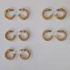 Vintage European-Style Minimalist Hoop Earrings with Retro Mid-Century Design