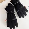 Solid Color Winter Ski Gloves Plush  Gloves Fashion Snowboard Gloves  Riding