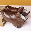 2025 autumn new Martin boots men's trendy men's boots leather British style tooling boots thick-soled high-top locomotive boots men's