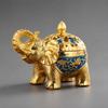 Elephant Incense Burner with Domed Lid Decorative