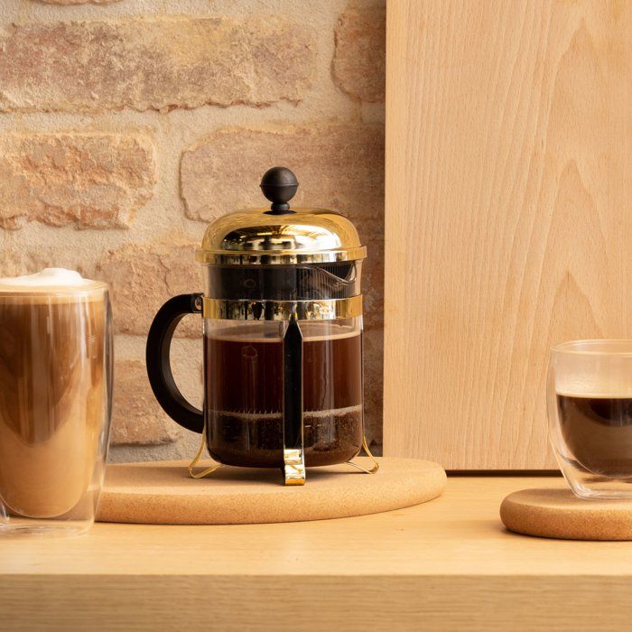 Cafetiere a piston - BODUM - CHAMBORD - 0,5 L - 4 tasses - Acier inoxydable