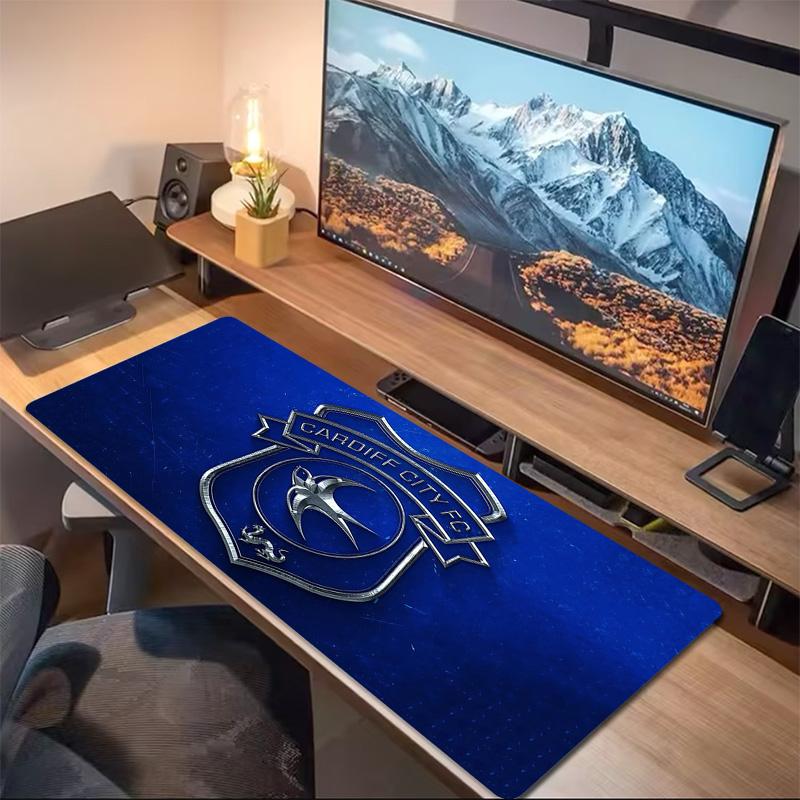 Cardiff City FC Print Cushion Non-slip Laptop Tablet Big Mousepad XXL Mat Mini PC Playmat With Lock Edge
