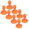 8pcs Tent Pole Rod Support Thunder Proof Cap for Outdoor Camping Hiking Tent Accessories (Orange)