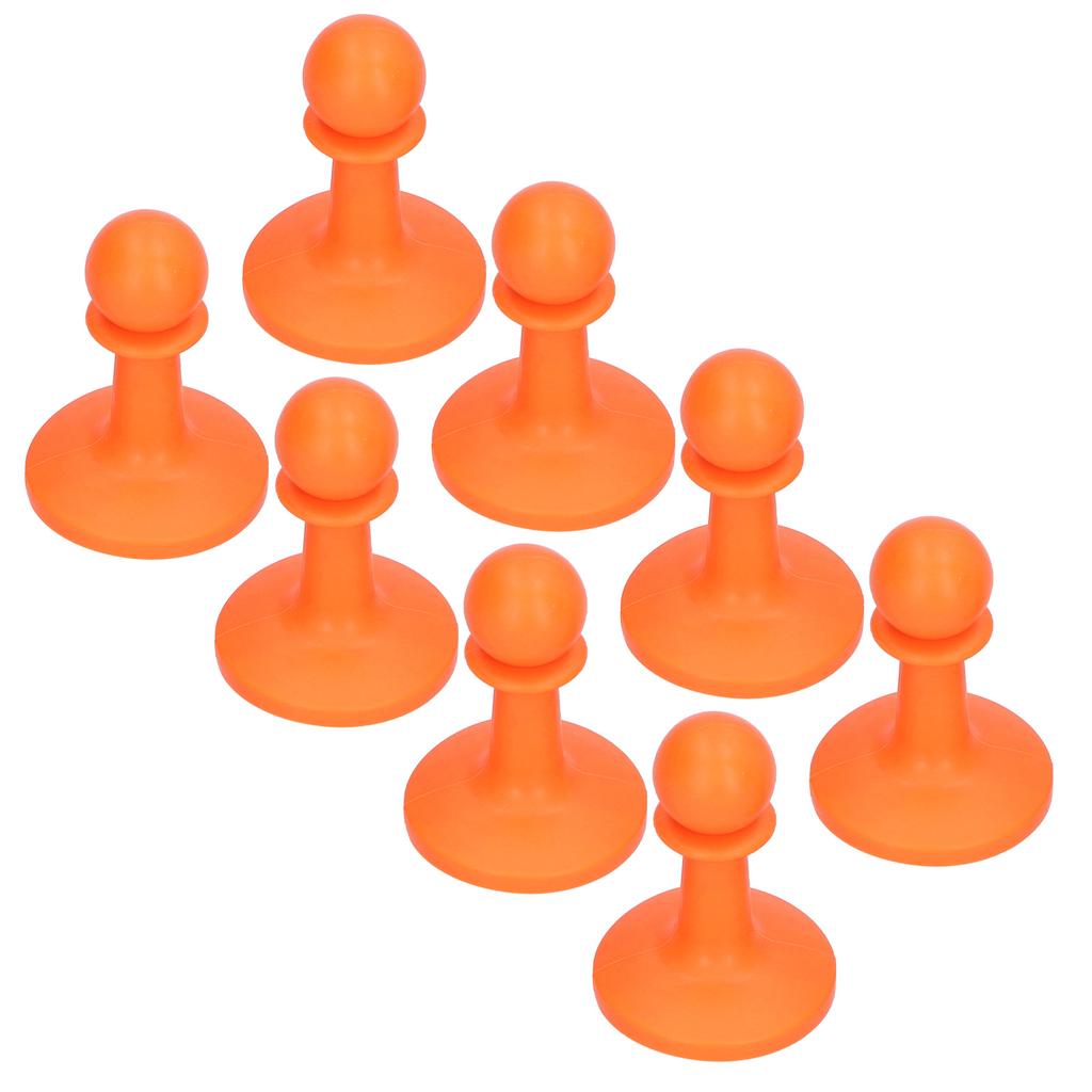 8pcs Tent Pole Rod Support Thunder Proof Cap for Outdoor Camping Hiking Tent Accessories (Orange)