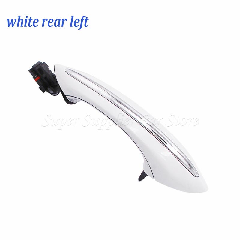 For BMW F01 F03 F04 F07 F10 F06 F11 Front / Rear Left / Right Pearl White Door Handle Keyless Go 51217231932 51217231933