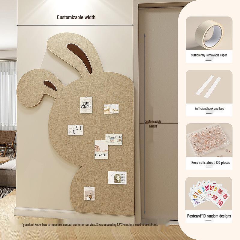 

Креативна повстяна дошка для фотографій та настінна прикраса у вигляді кролика