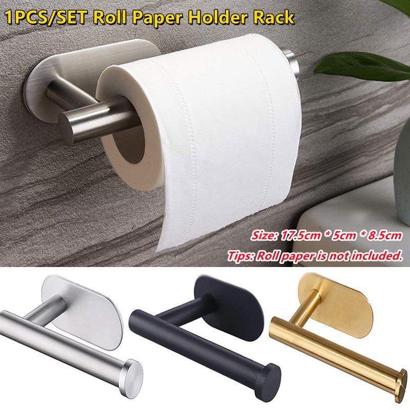 

1 шт. Нержавеющая сталь Самоклеящийся держатель туалетной бумаги для рулона бумаги Стойка для настенного монтажа Подставка для хранения туалетной бумаги