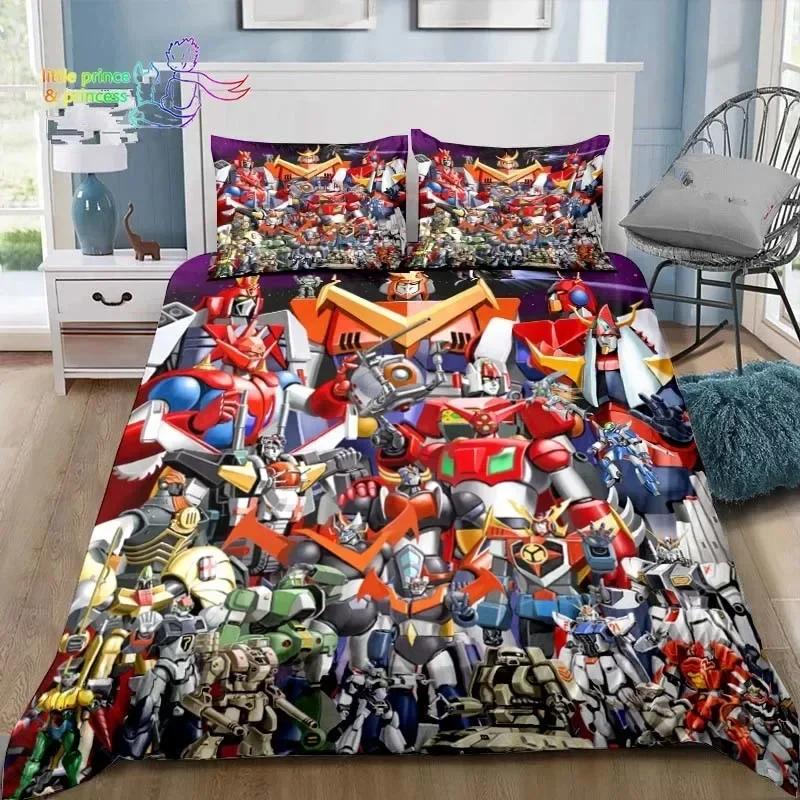 Mazinger z UFO Robot Grendizer Bedding Set Single Twin Full Queen King Size Bed Set Adult Kid Bedroom Anime Bedding Gift
