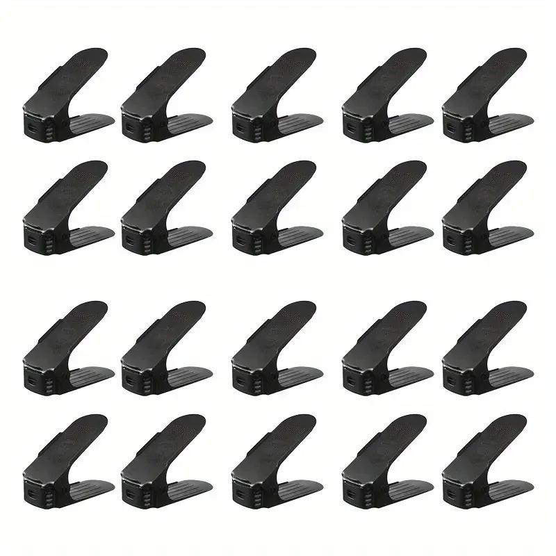 20/40pcs Adjustable Plastic Shoe Rack - Space-Saving Organizer for Hallway, Corridor, Living Room -  Shoe Storage Solution |